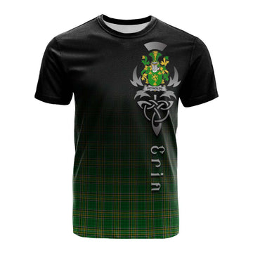 Tartan Vibes Clothing Reynolds Irish Clan Cotton T-shirt with Coat of Arms Erin Go Bragh Celtic Inspired