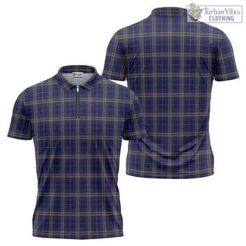 Rhys of Wales Tartan Zipper Polo Shirt Unisex - Tartan Vibes Clothing