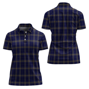 Rhys of Wales Tartan Polo Shirt For Women