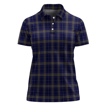 Rhys of Wales Tartan Polo Shirt For Women