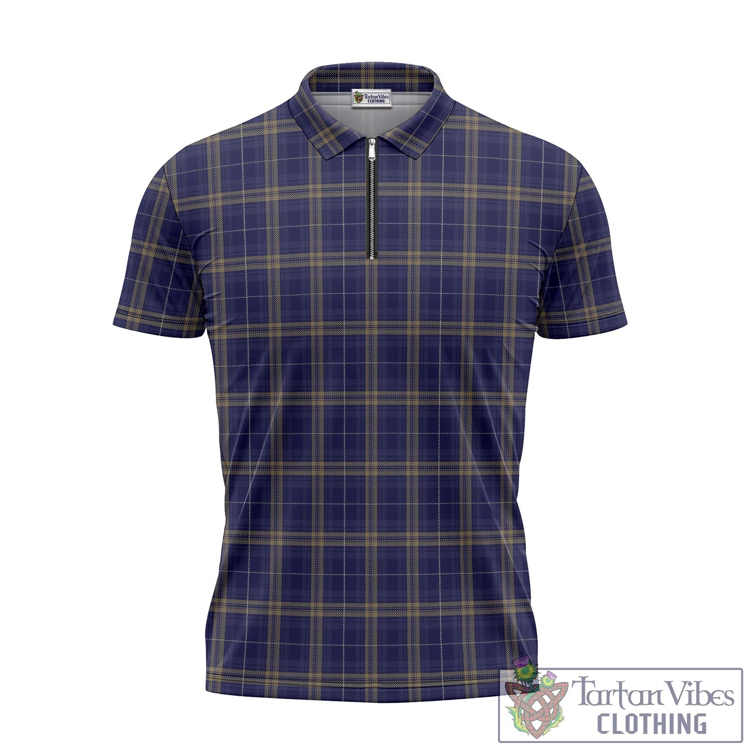 Rhys of Wales Tartan Zipper Polo Shirt - Tartan Vibes Clothing