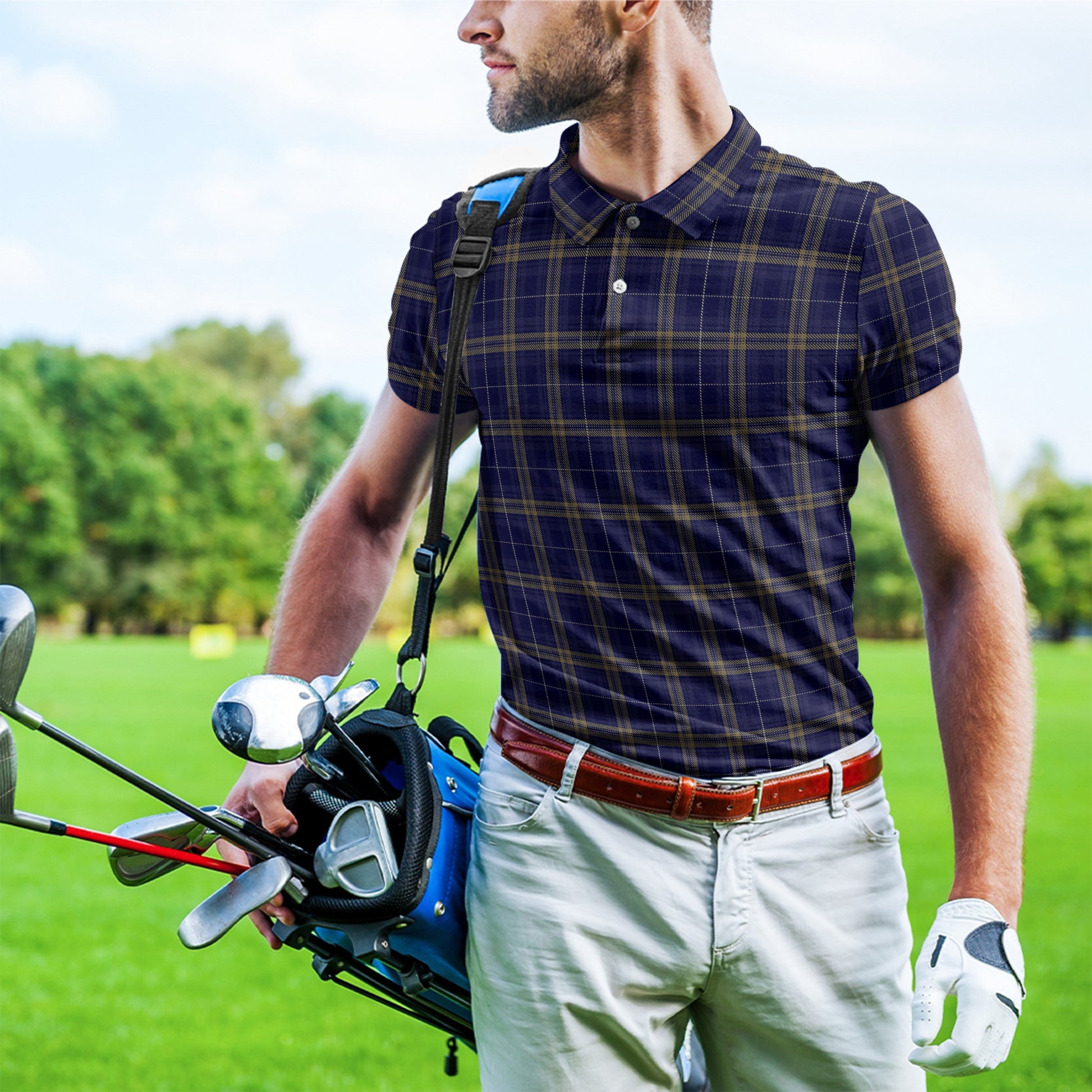 Rhys of Wales Tartan Mens Polo Shirt - Tartan Vibes Clothing