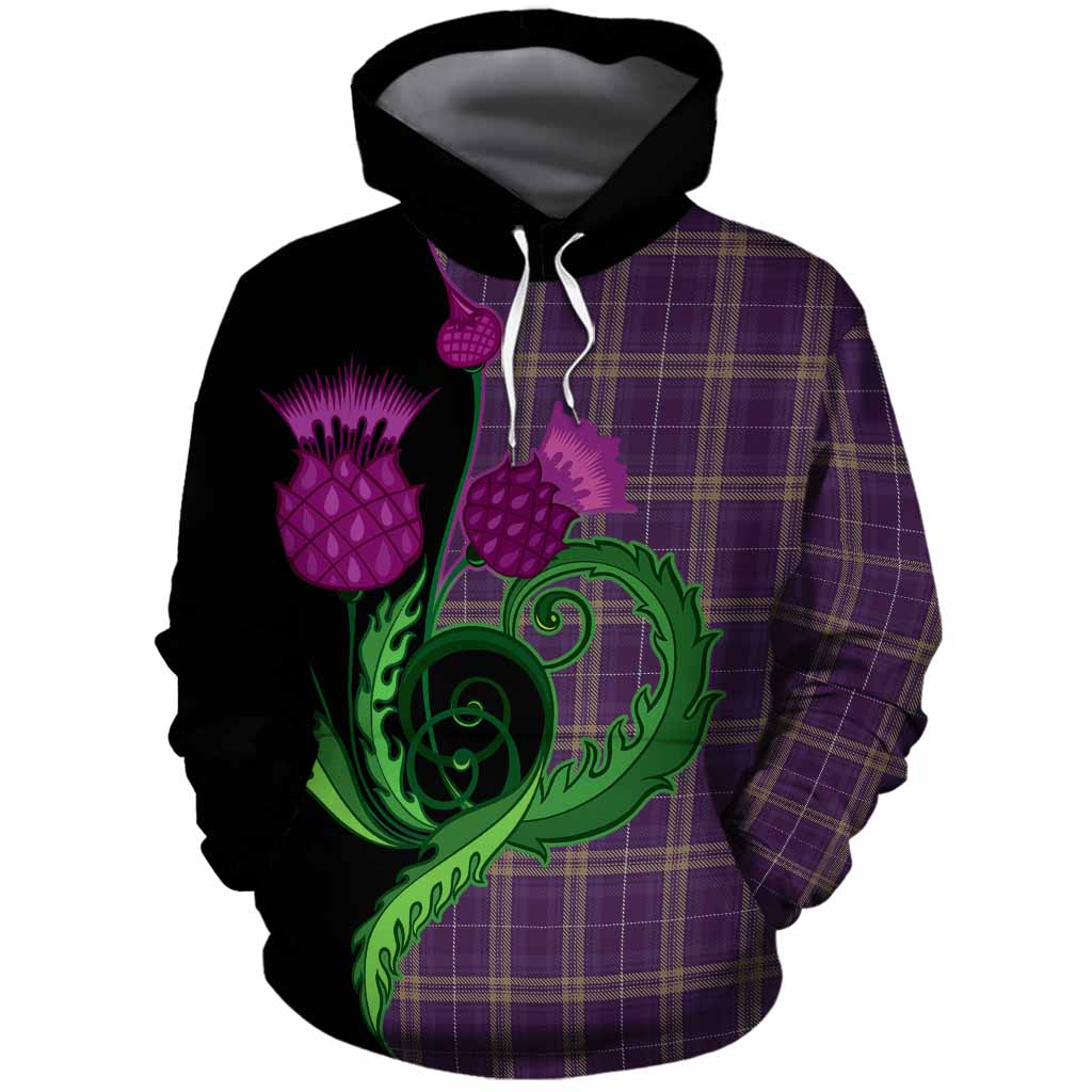 Rhys of Wales Tartan Cotton Hoodie Traditional Scottish Thistle