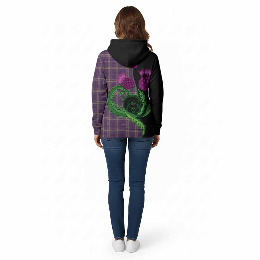 Rhys of Wales Tartan Cotton Hoodie Traditional Scottish Thistle