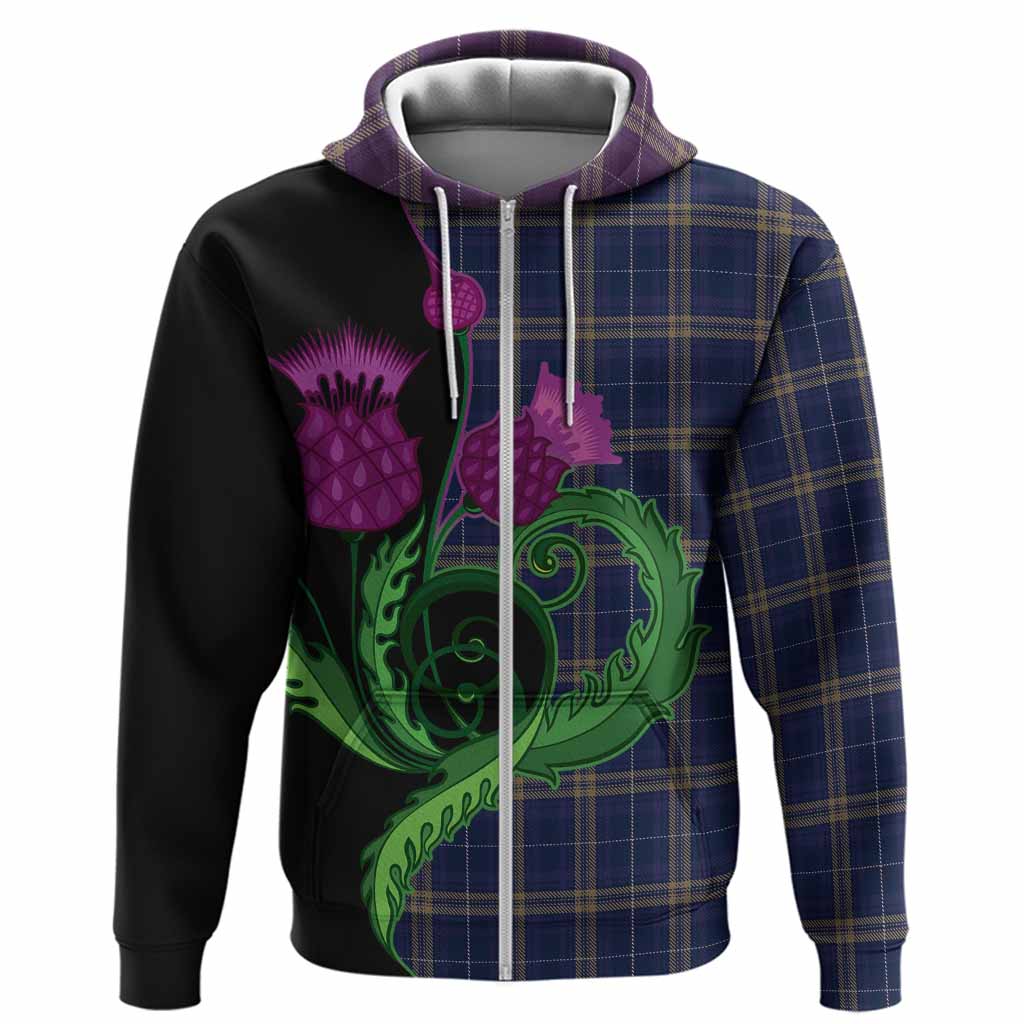 Rhys of Wales Tartan Hoodie Traditional Scottish Thistle