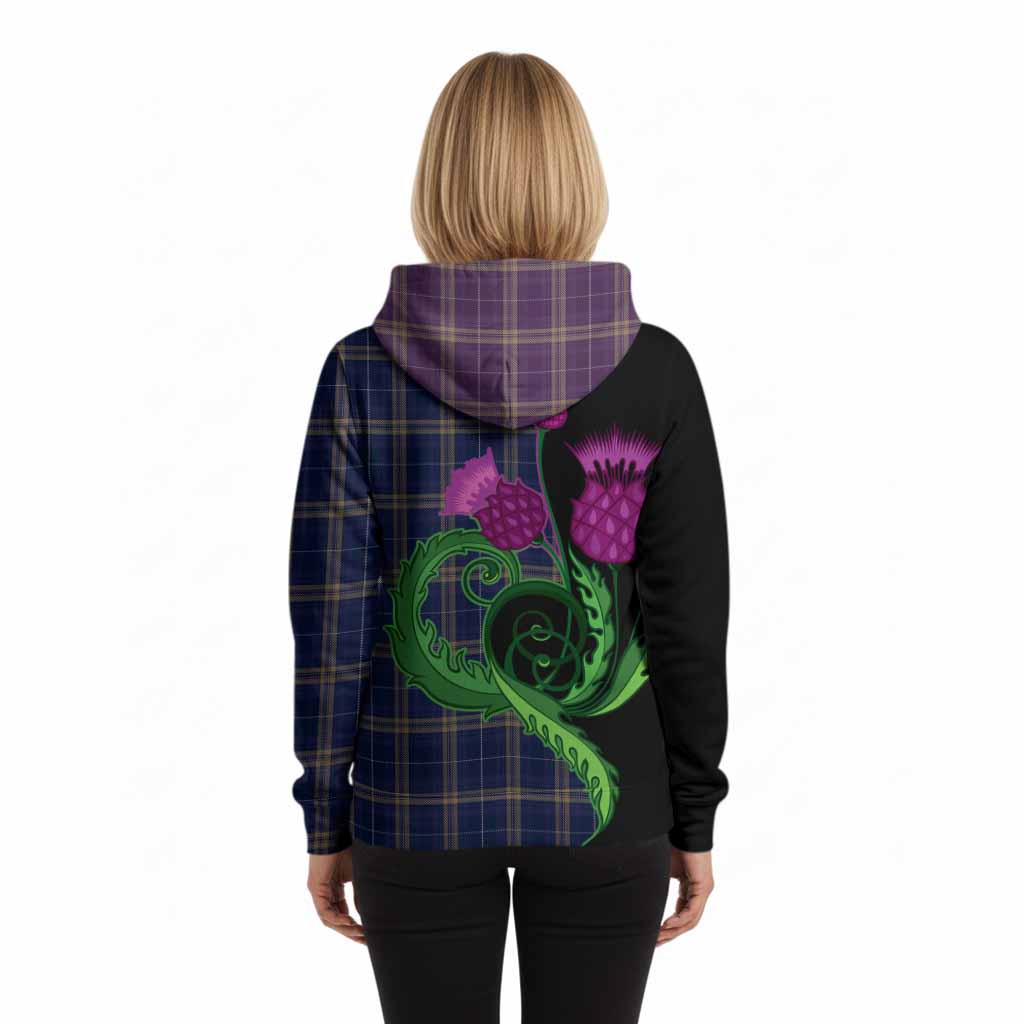 Rhys of Wales Tartan Hoodie Traditional Scottish Thistle