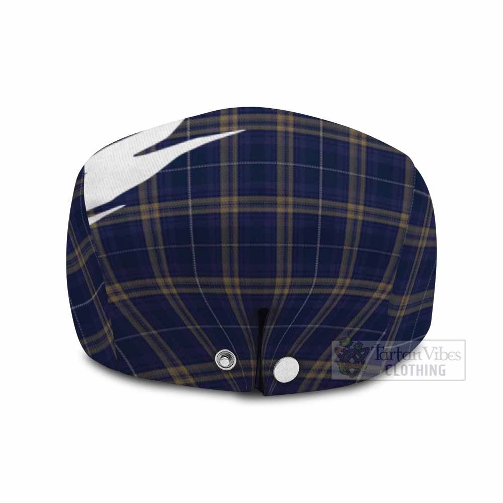 Rhys of Wales Tartan Loch Ness Monster Scottish Heritage Art Flat Cap, Jeff Cap