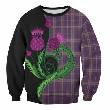 Rhys of Wales Tartan Sweatshirt Traditional Scottish Thistle