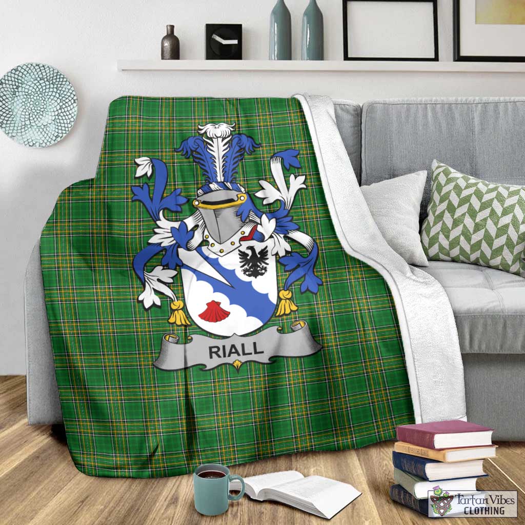 Riall Irish Clan Tartan Blanket with Coat of Arms - Tartan Vibes Clothing