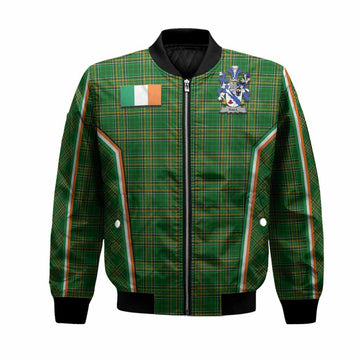 Riall Irish Clan Coat of Arm Tartan Bomber Jacket Flag Style
