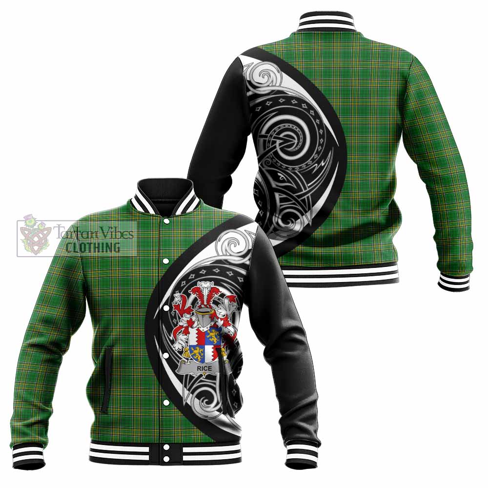 Tartan Vibes Clothing Rice Irish Clan Baseball Jacket Celtic Circle Style