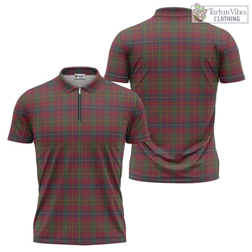 Rice of Wales Tartan Zipper Polo Shirt Unisex - Tartan Vibes Clothing