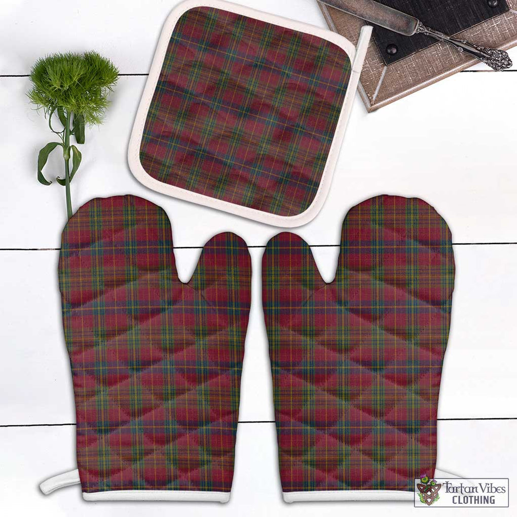 Rice of Wales Tartan Combo Oven Mitt & Pot-Holder White - Tartan Vibes Clothing