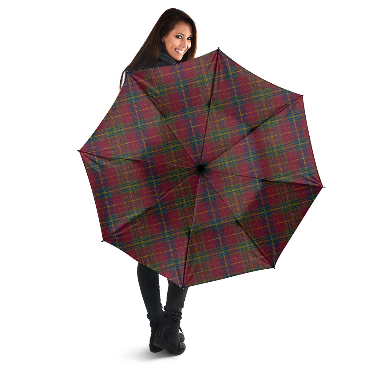 Rice of Wales Tartan Umbrella - Tartanvibesclothing
