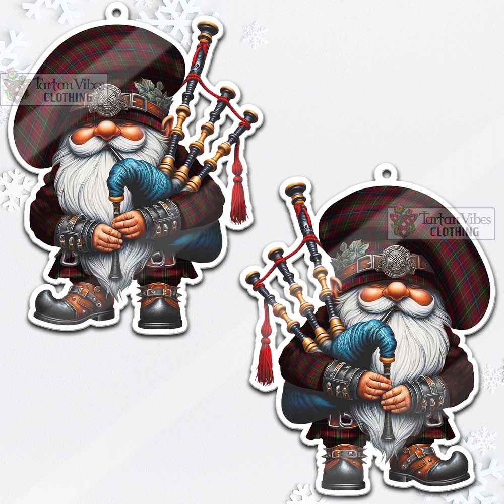 Rice of Wales Tartan Bagpiper Gnome Christmas Ornament - Tartan Vibes Clothing