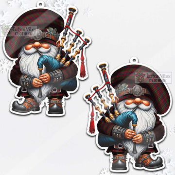 Rice of Wales Tartan Bagpiper Gnome Christmas Ornament - Tartan Vibes Clothing