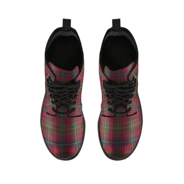 Rice of Wales Tartan Leather Boots - Tartan Vibes Clothing
