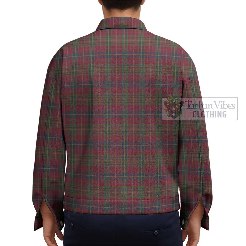 Rice of Wales Tartan Unisex Lapel Cotton Jacket - Tartan Vibes Clothing