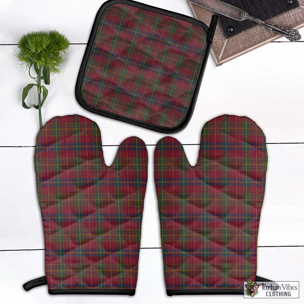 Rice of Wales Tartan Combo Oven Mitt & Pot-Holder Black - Tartan Vibes Clothing
