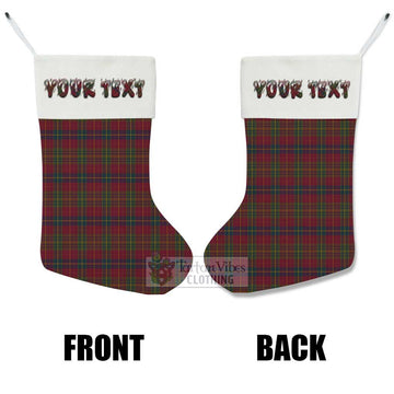 Rice of Wales Tartan Christmas Stocking with Personalized Text - Tartan Vibes Clothing