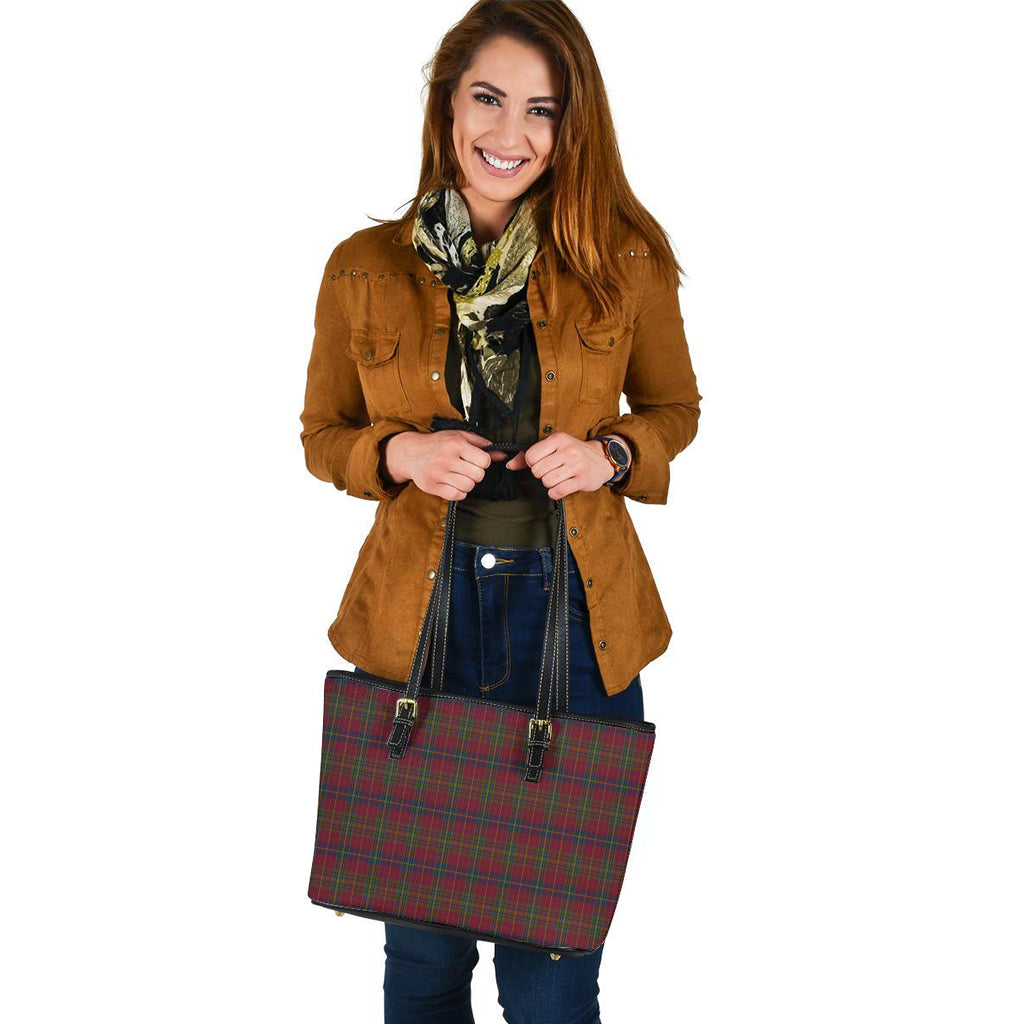 rice-of-wales-tartan-leather-tote-bag
