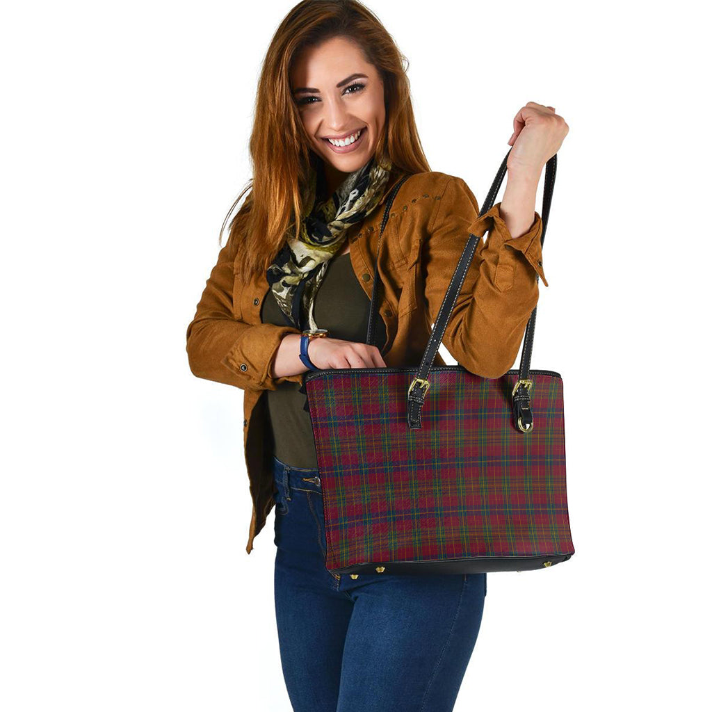 rice-of-wales-tartan-leather-tote-bag