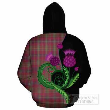 Rice of Wales Tartan Cotton Hoodie Traditional Scottish Thistle
