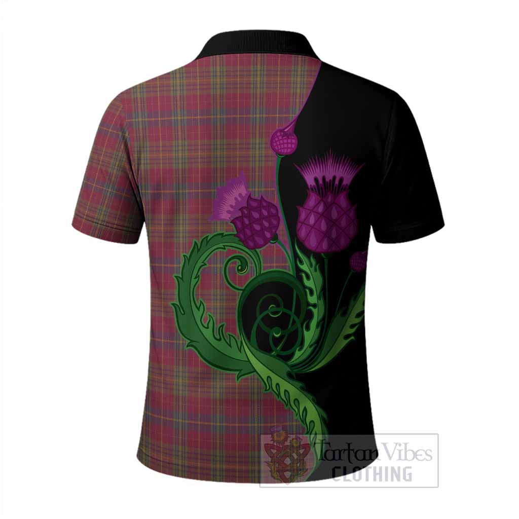 Rice of Wales Tartan Polo Shirt Traditional Scottish Thistle