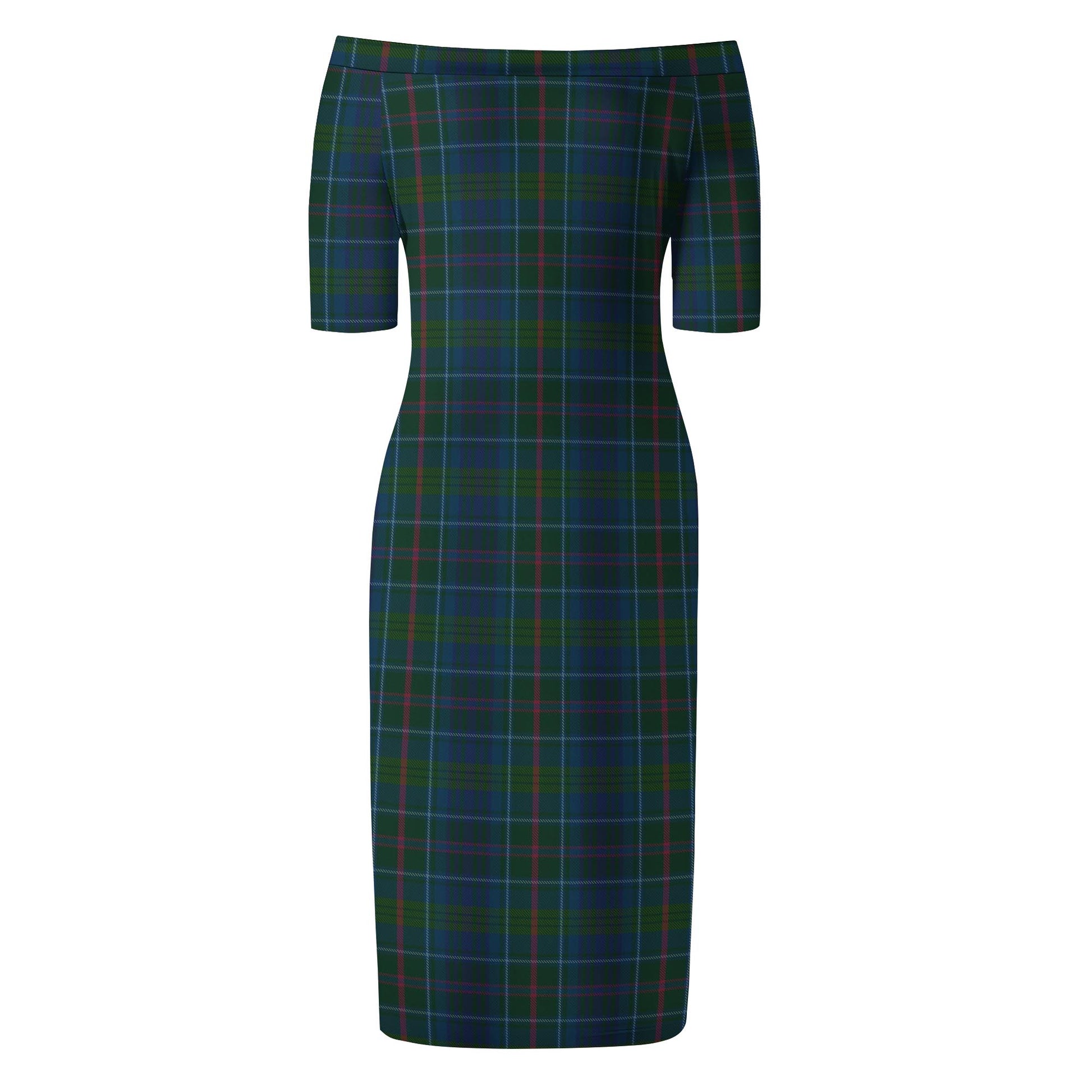Richard of Wales Tartan Off Shoulder Lady Dress - Tartan Vibes Clothing