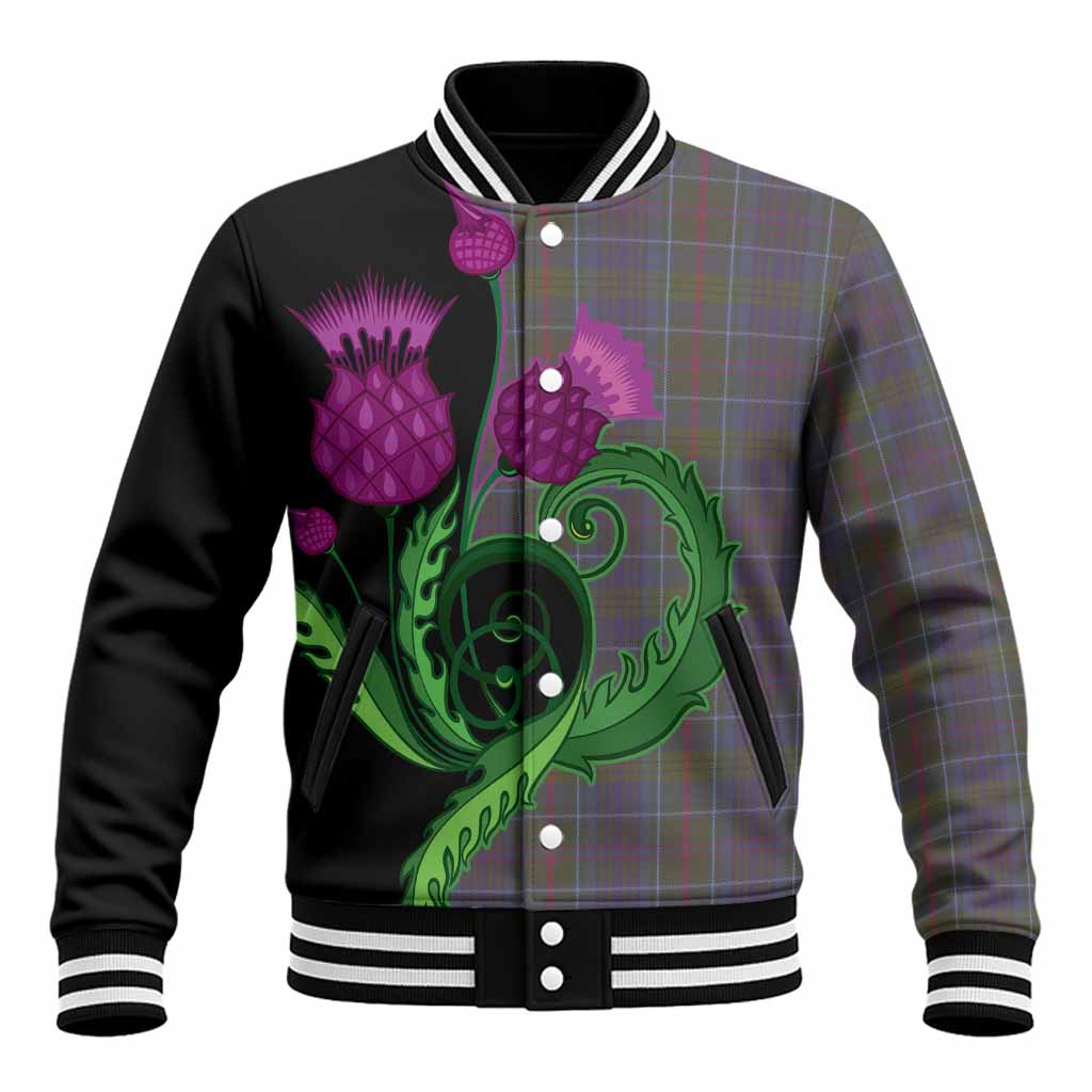 Richard of Wales Tartan Baseball Jacket Traditional Scottish Thistle