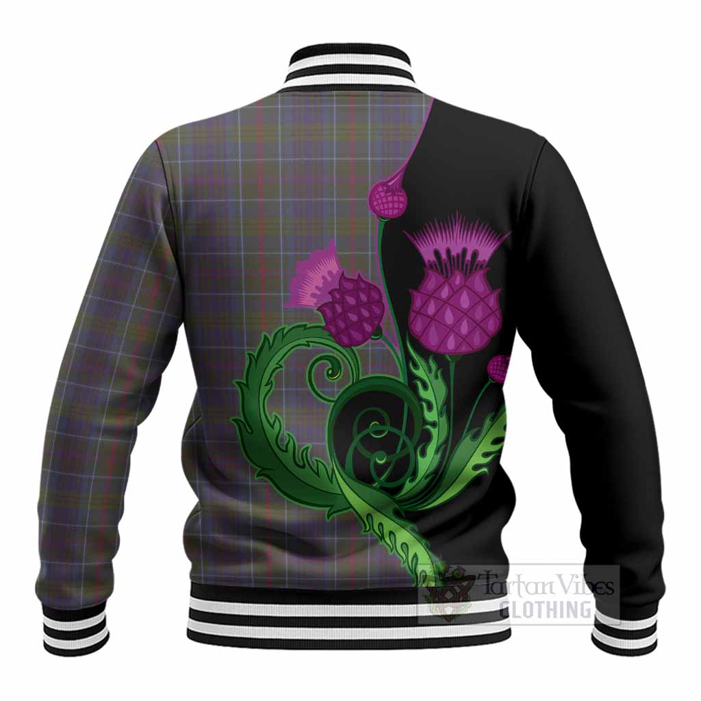 Richard of Wales Tartan Baseball Jacket Traditional Scottish Thistle