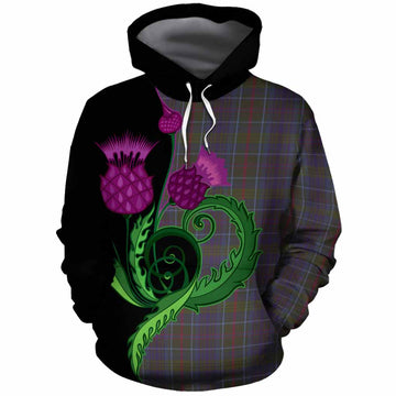Richard of Wales Tartan Cotton Hoodie Traditional Scottish Thistle