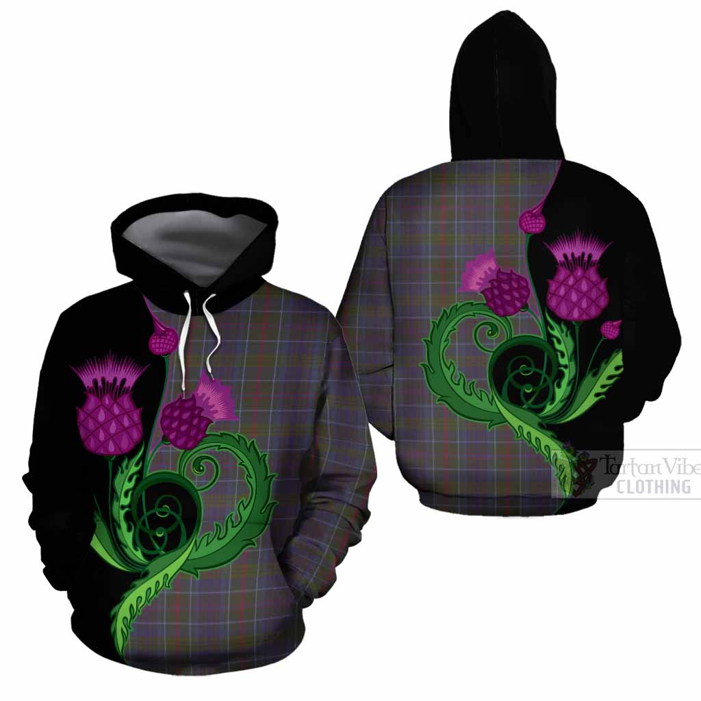 Richard of Wales Tartan Cotton Hoodie Traditional Scottish Thistle