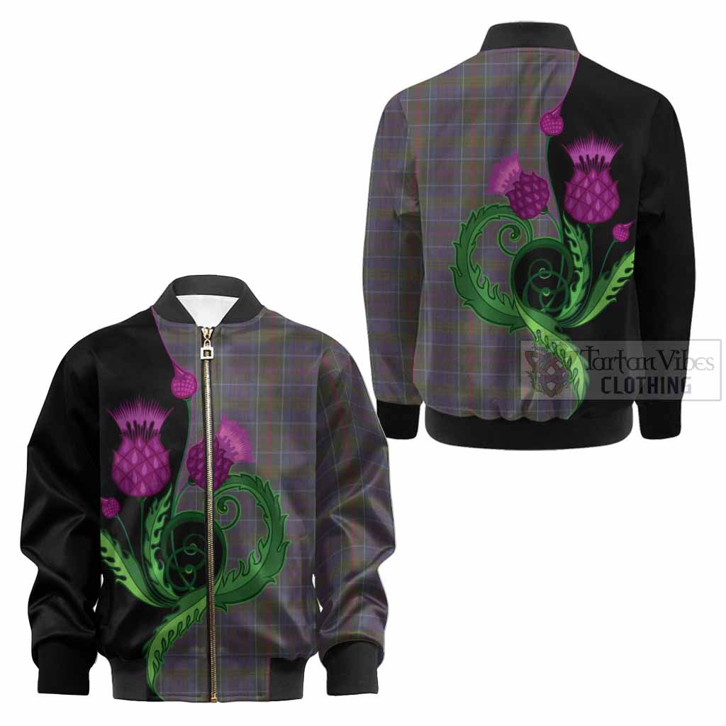 Richard of Wales Tartan Kid Bomber Jacket Traditional Scottish Thistle