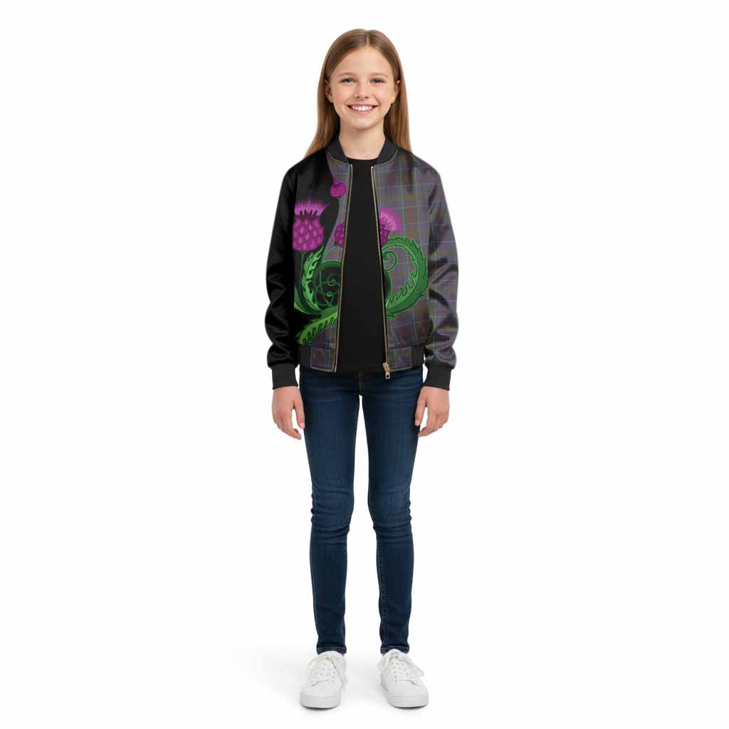 Richard of Wales Tartan Kid Bomber Jacket Traditional Scottish Thistle