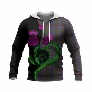 Richard of Wales Tartan Knitted Hoodie Traditional Scottish Thistle