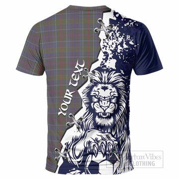 Richard of Wales Tartan Scottish T-Shirt Angry Lion With Soccer Ball Style