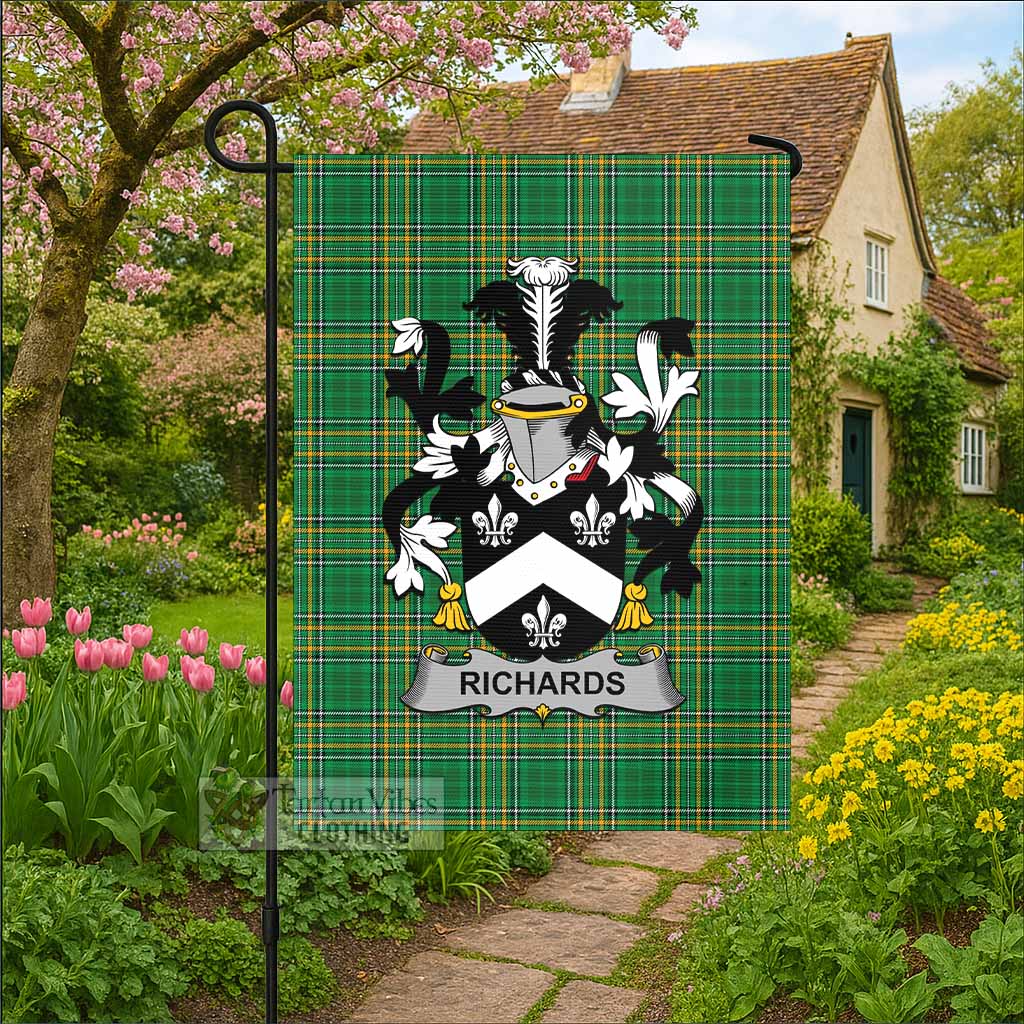 Richards Irish Clan Tartan Flag with Coat of Arms