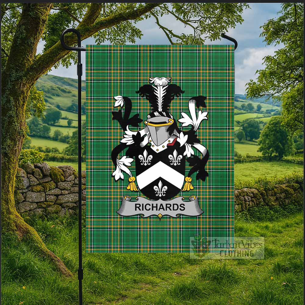 Richards Irish Clan Tartan Flag with Coat of Arms