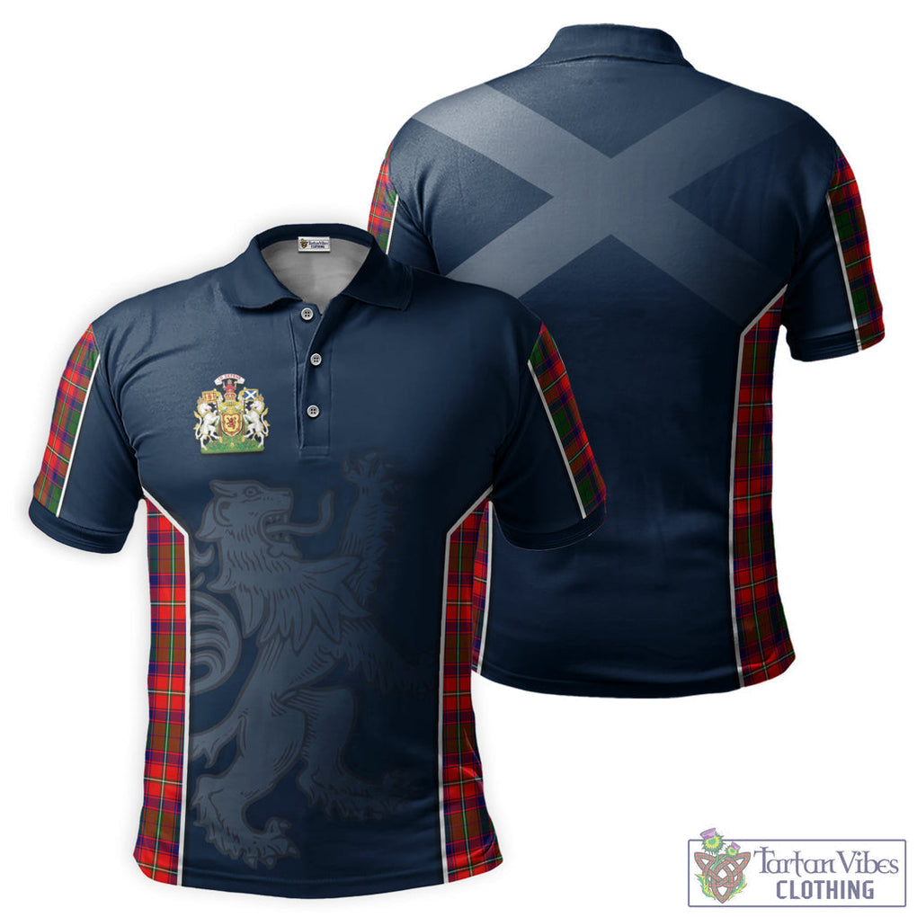 Riddell Tartan Men's Polo Shirt with Lion Rampant Vibes Sport Style - Tartan Vibes Clothing