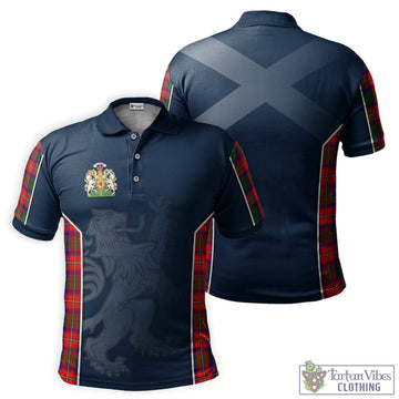 Riddell Tartan Men's Polo Shirt with Lion Rampant Vibes Sport Style - Tartan Vibes Clothing