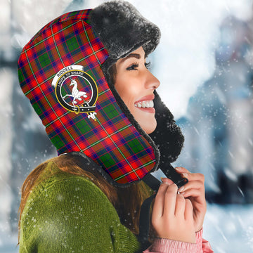 Riddell Tartan Winter Trapper Hat with Family Crest Winter Trapper Hat Universal Fit Circumference 22.8in (58cm) - Tartanvibesclothing