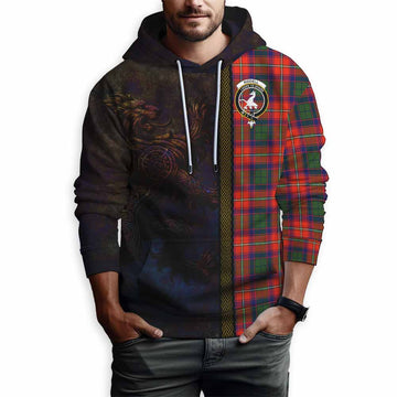 Tartan Vibes Clothing Riddell Tartan Family Crest Hoodie Alba Gu Brath Be Brave Lion Ancient Style