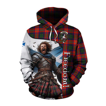 Tartan Vibes Clothing Riddell Crest Tartan Cotton Hoodie Inspired by the Freedom of Scottish Warrior