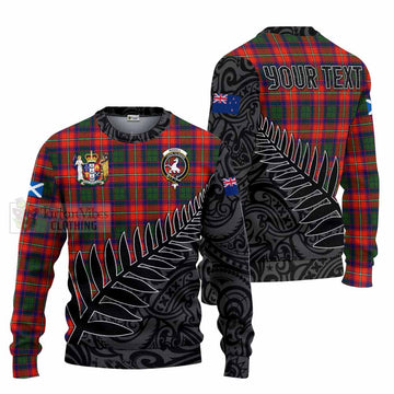Tartan Vibes Clothing Riddell Crest Tartan Knitted Sweater with New Zealand Silver Fern Half Style