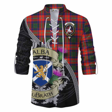 Tartan Vibes Clothing Riddell Tartan Family Crest Ghillie Kilt Shirt Lion Rampant Royal Thistle Shield Celtic Inspired
