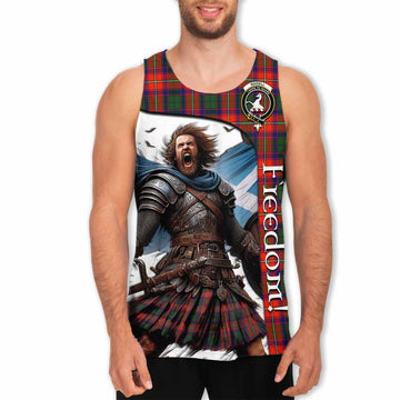 Tartan Vibes Clothing Riddell Crest Tartan Men's Tank Top Inspired by the Freedom of Scottish Warrior