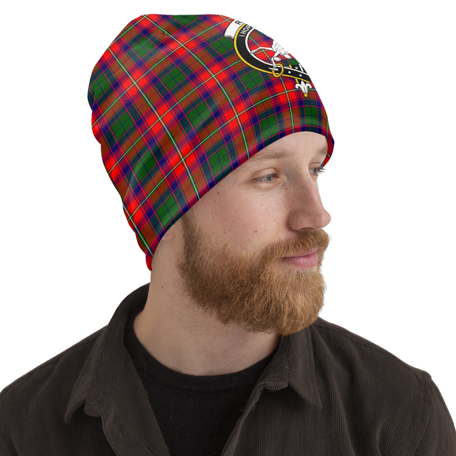 Riddell Tartan Beanies Hat with Family Crest One Size 10.5*10.2 inches - Tartan Vibes Clothing