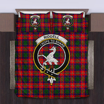 Riddell Tartan Quilt Bed Set with Family Crest Twin - Tartan Vibes Clothing