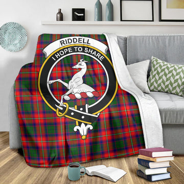 Riddell Tartan Blanket with Family Crest